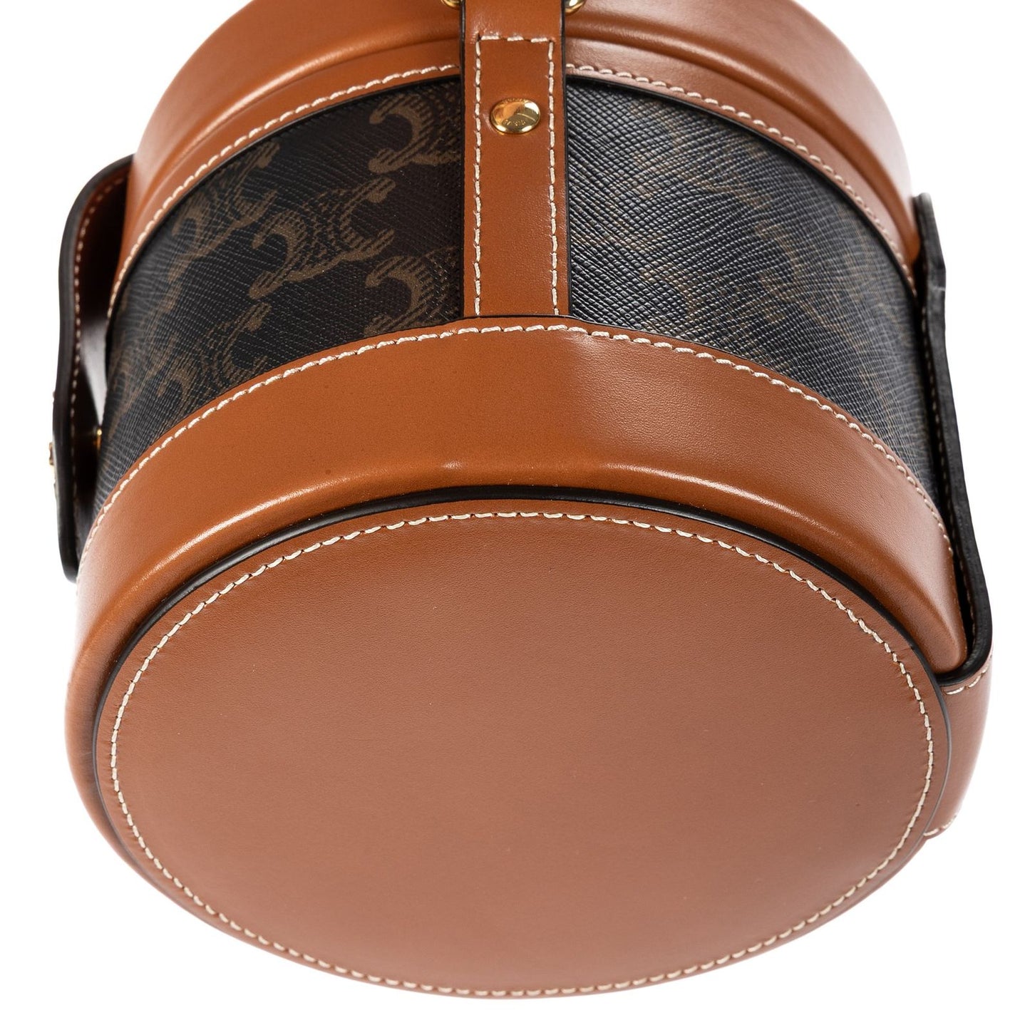 Celine Small Tambour Crossbody Darkbrown Tantriomphe Canvas — view 8