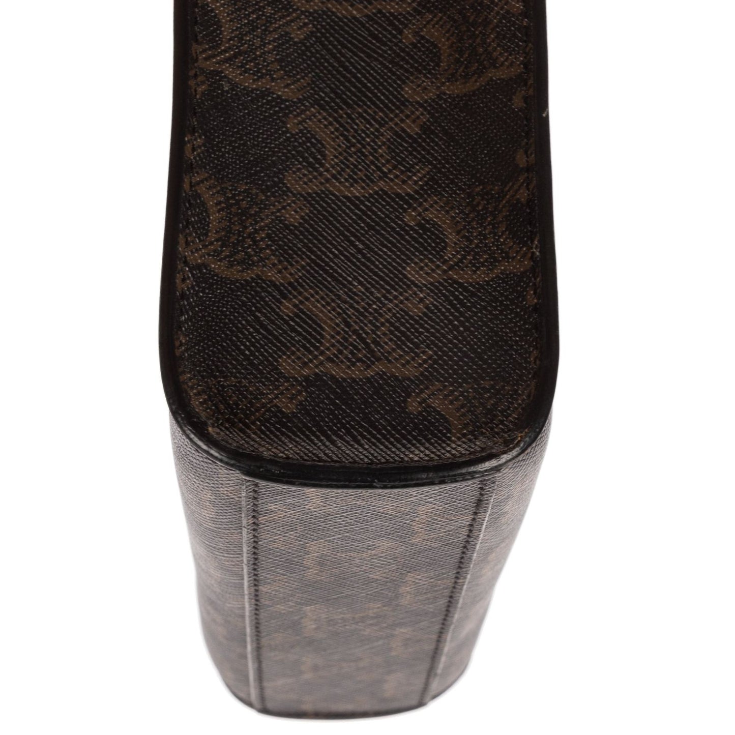 Celine Mini Vertical Cabas Darkbrown Tantriomphe Canvas Tote — view 8