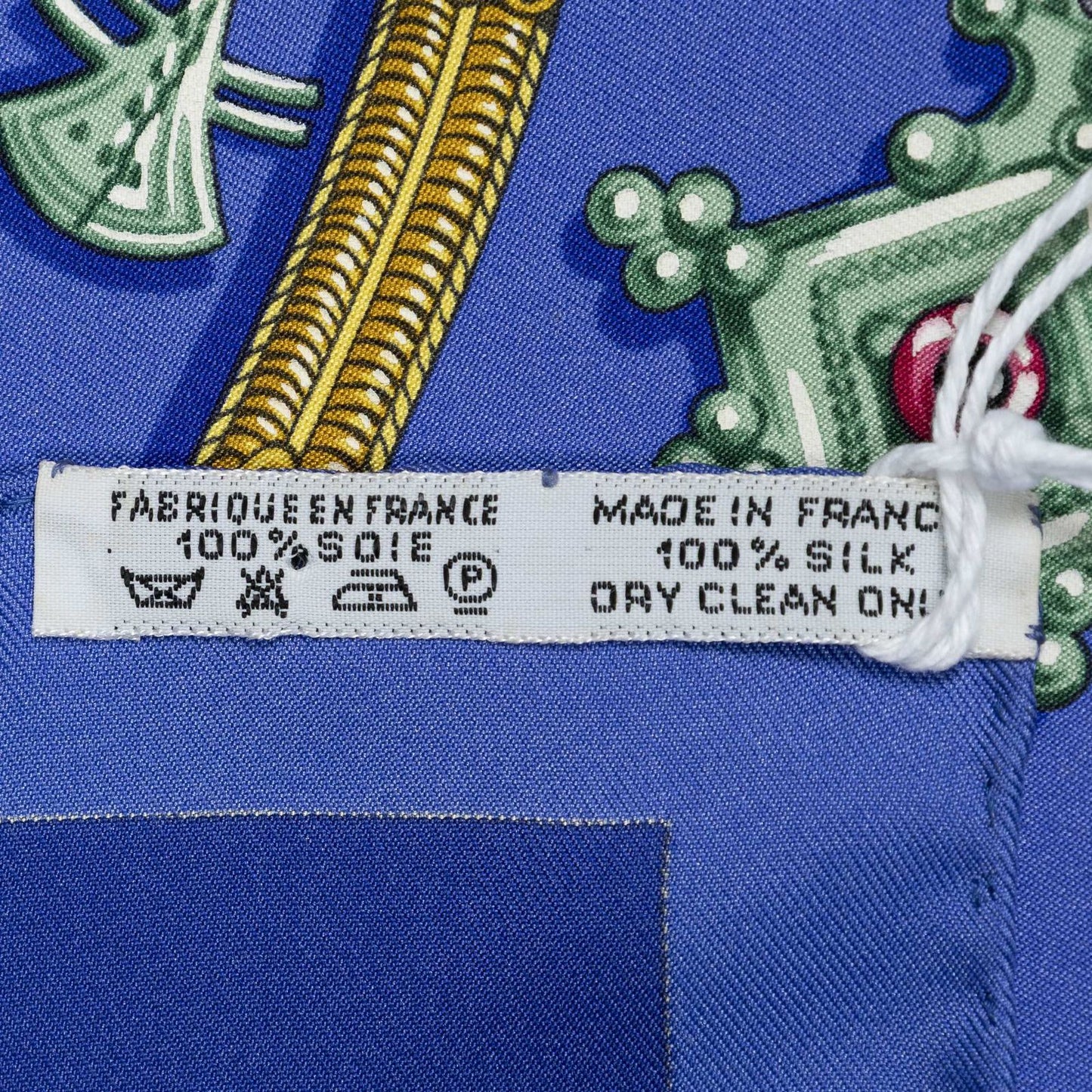 Hermes Scarf Blue Green 100% Twillsilk — view 5