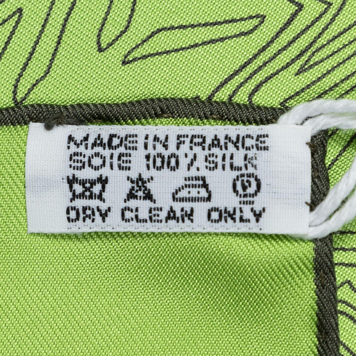 Hermes Scarf Green Silk — view 6