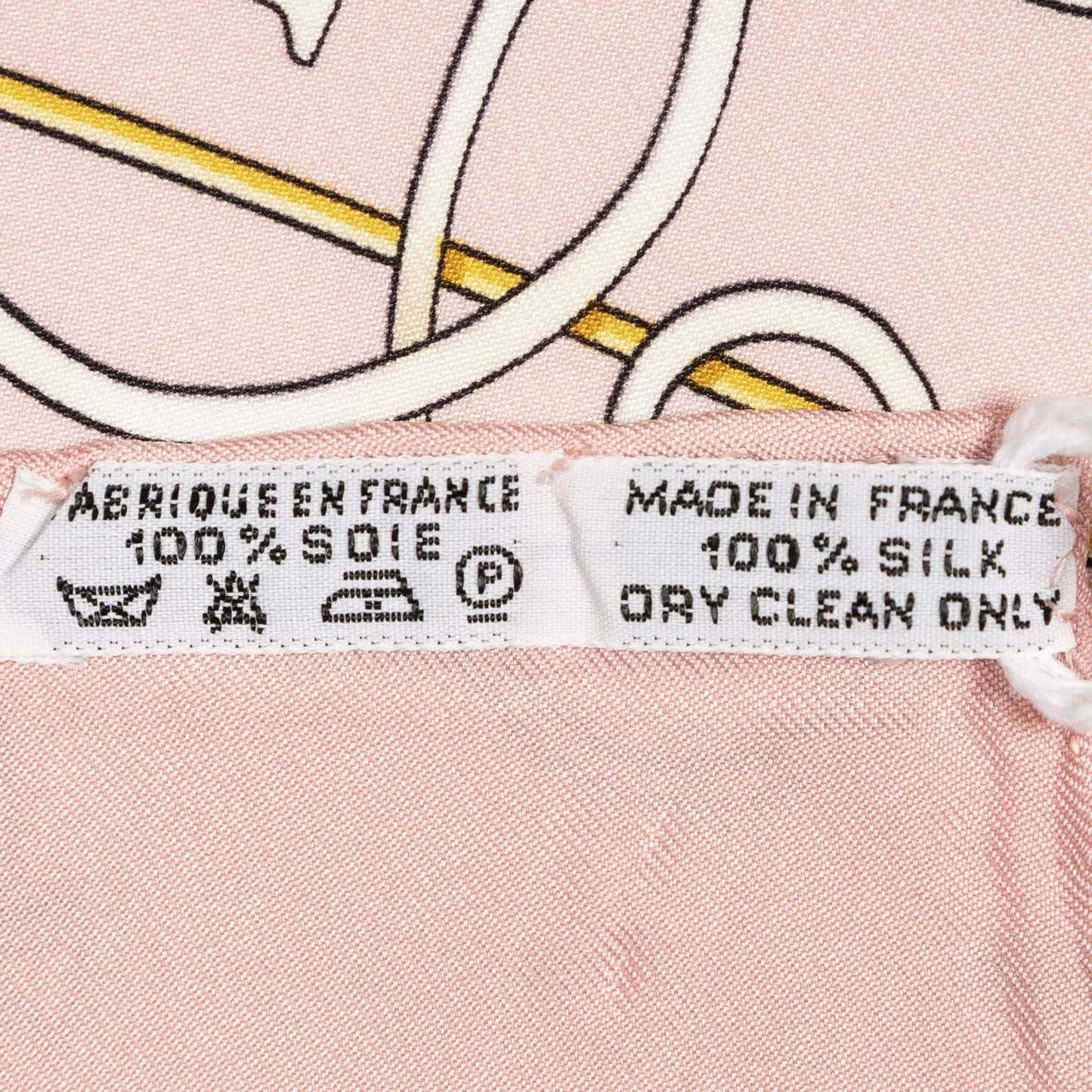 Hermes Scarf Pink Green 100% Twillsilk — view 5