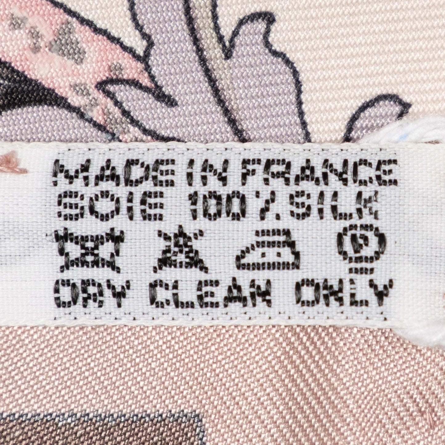 Hermes Scarf Lightpink Orange Gray 100% Twillsilk — view 5