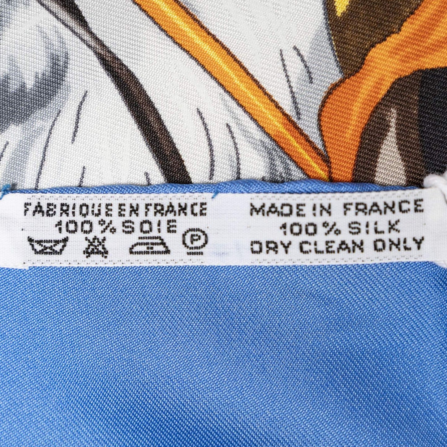 Hermes Scarf Blue White Green 100% Twillsilk — view 5