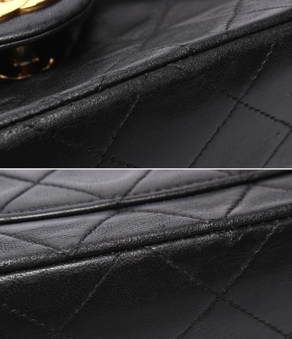 Chanel Chain Shoulder Bag Gold Lambskin Single Flap Mini Quilted — view 8