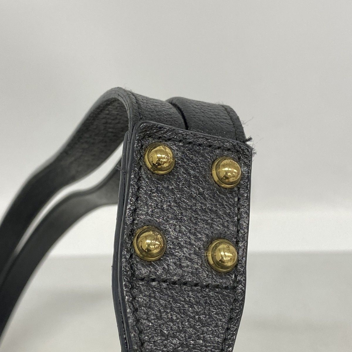 Gucci Shoulder Bag GG Canvas Black Gold — view 8
