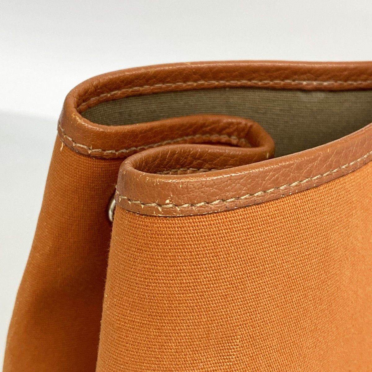 Hermes Tote Garden Party PM Toile Officier Orange Silver — view 8