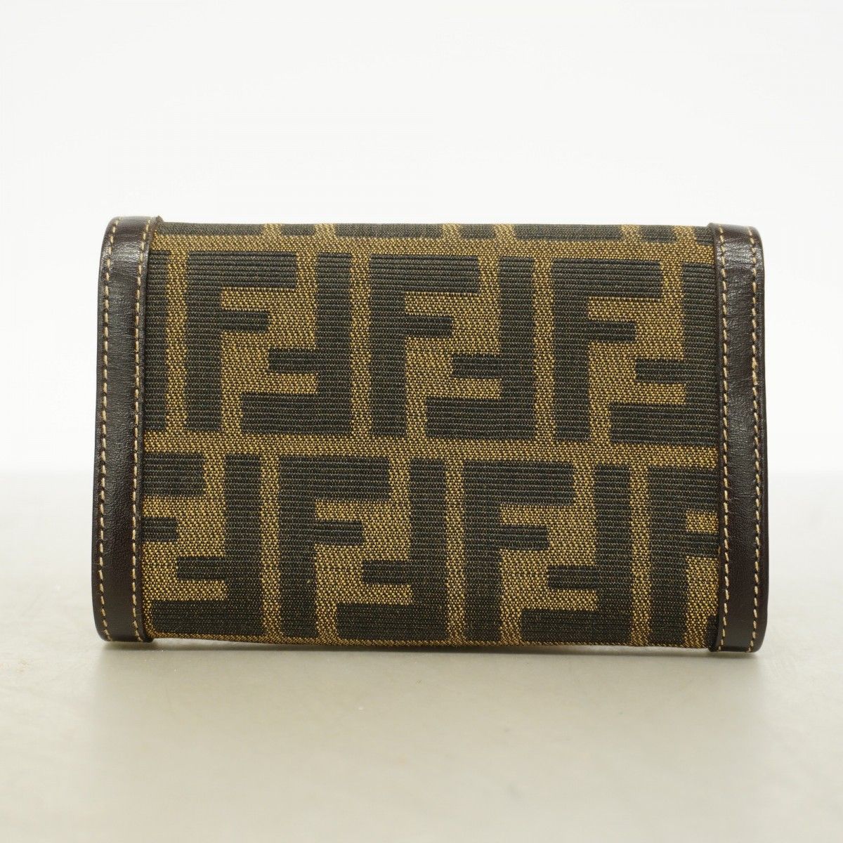 Fendi Wallet Zucca Nylon Canvas Brown Gold — view 7