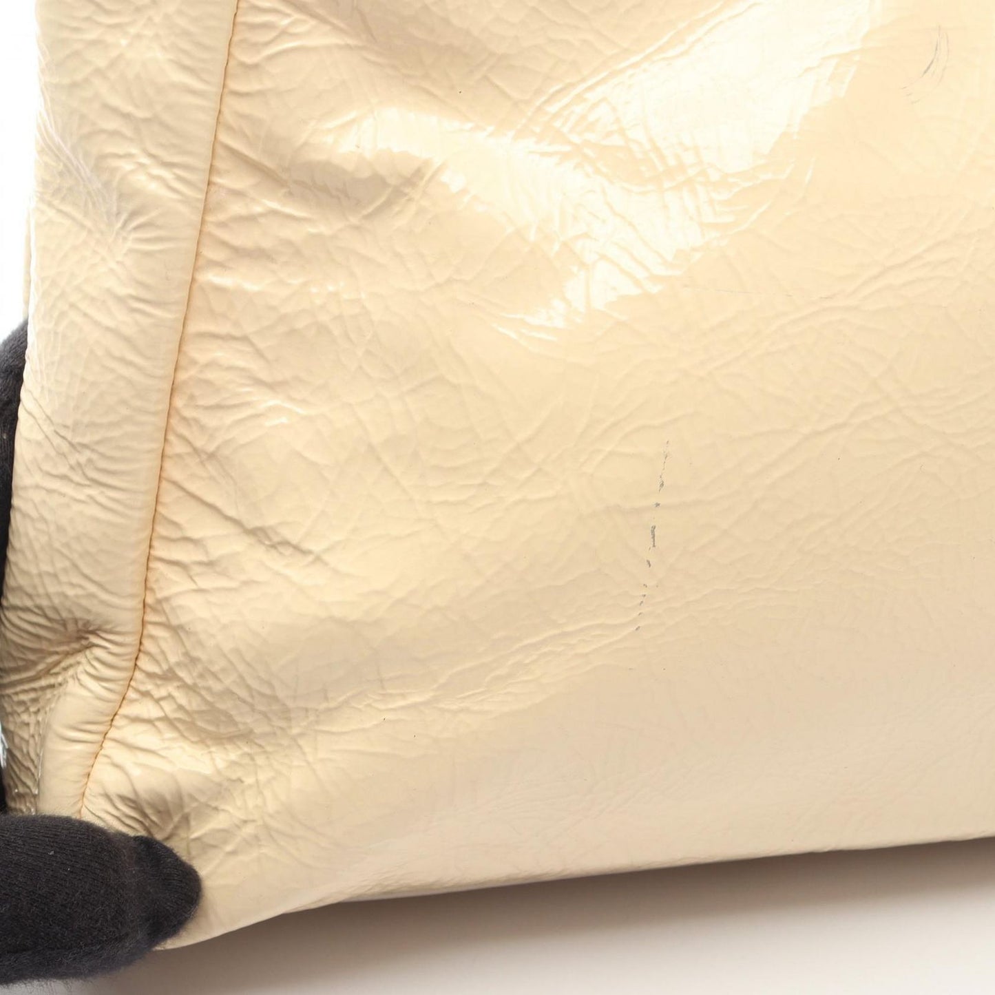 Fendi Peekaboo 2-Way Ivory Patent Leather Midi Ampeekaboo Shoulder — view 8