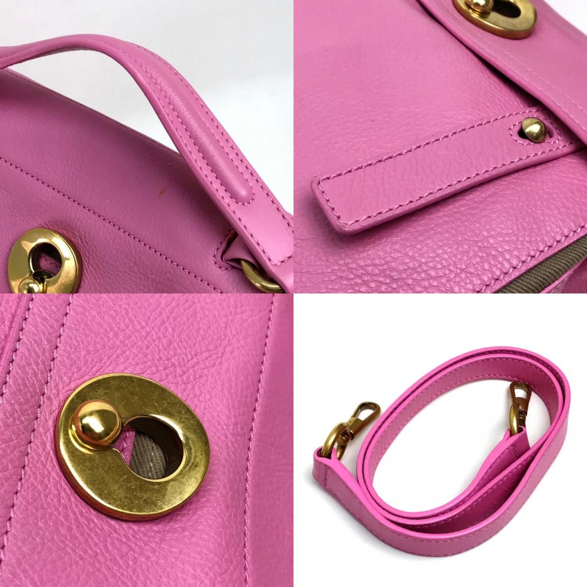 Saint Laurent Eve Handbag Leather Pink — view 8