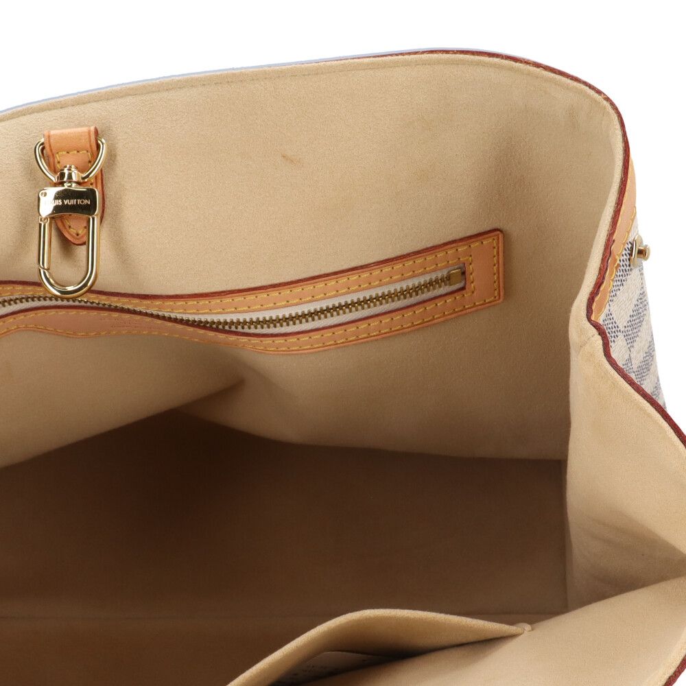 Louis Vuitton Hamstead MM Damier Azur Tote Canvas White Second — view 8