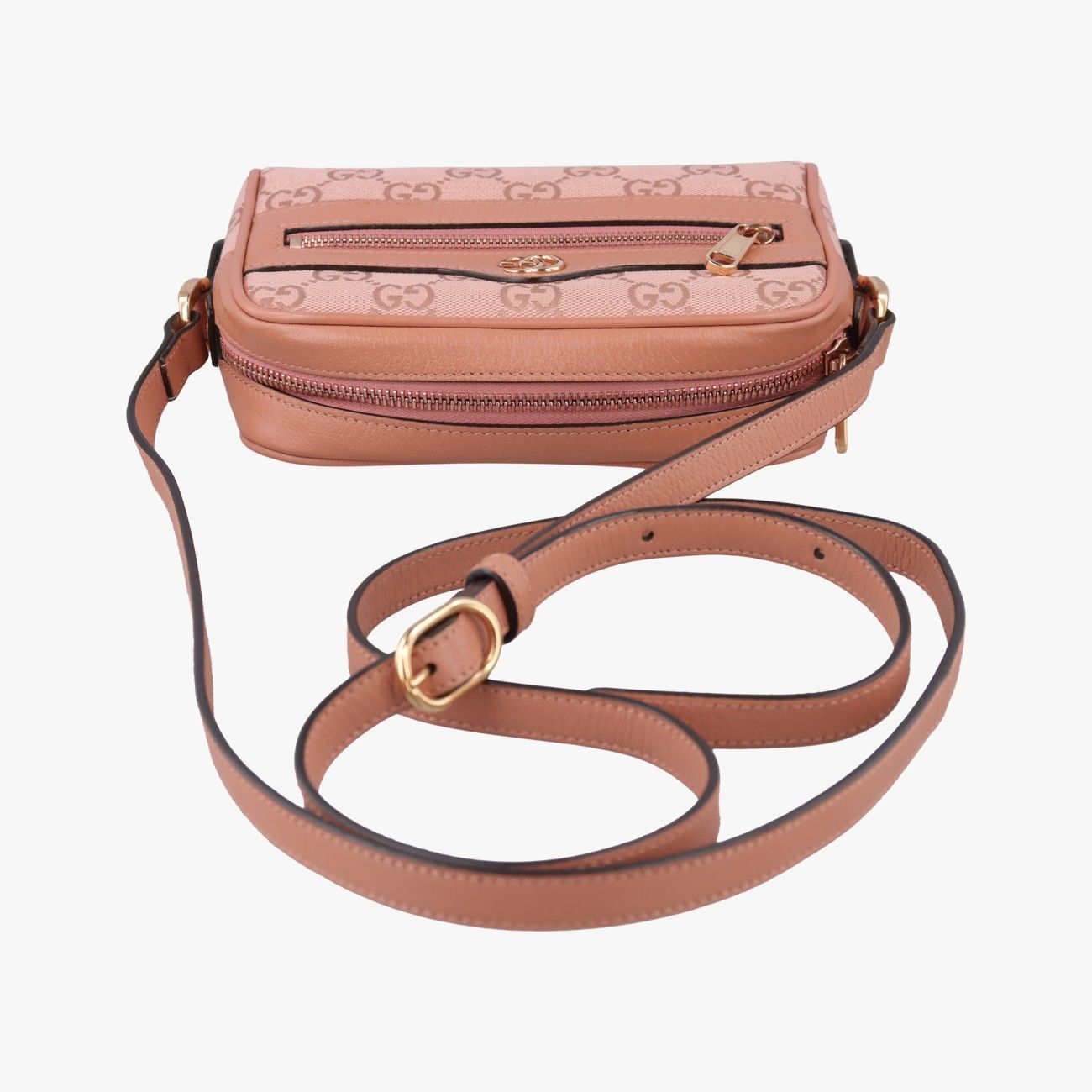 Gucci Ophidia Pink Canvas Leather Shoulder — view 8