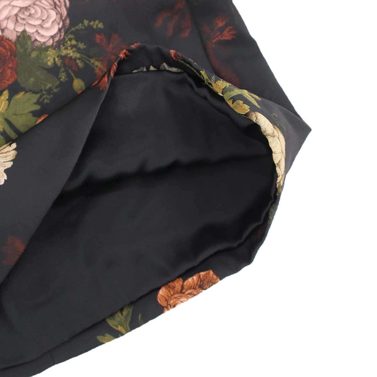 Dolce & Gabbana Flower Jacquard Bijou Stone Dress Black 38 — view 7