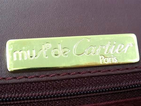 Cartier Clutch Must Line Bordeaux Leather 2-Way — view 6