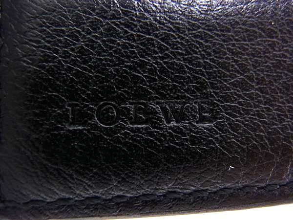 Loewe Bifold Wallet Anagram Coin Bordeaux Black Leather — view 6