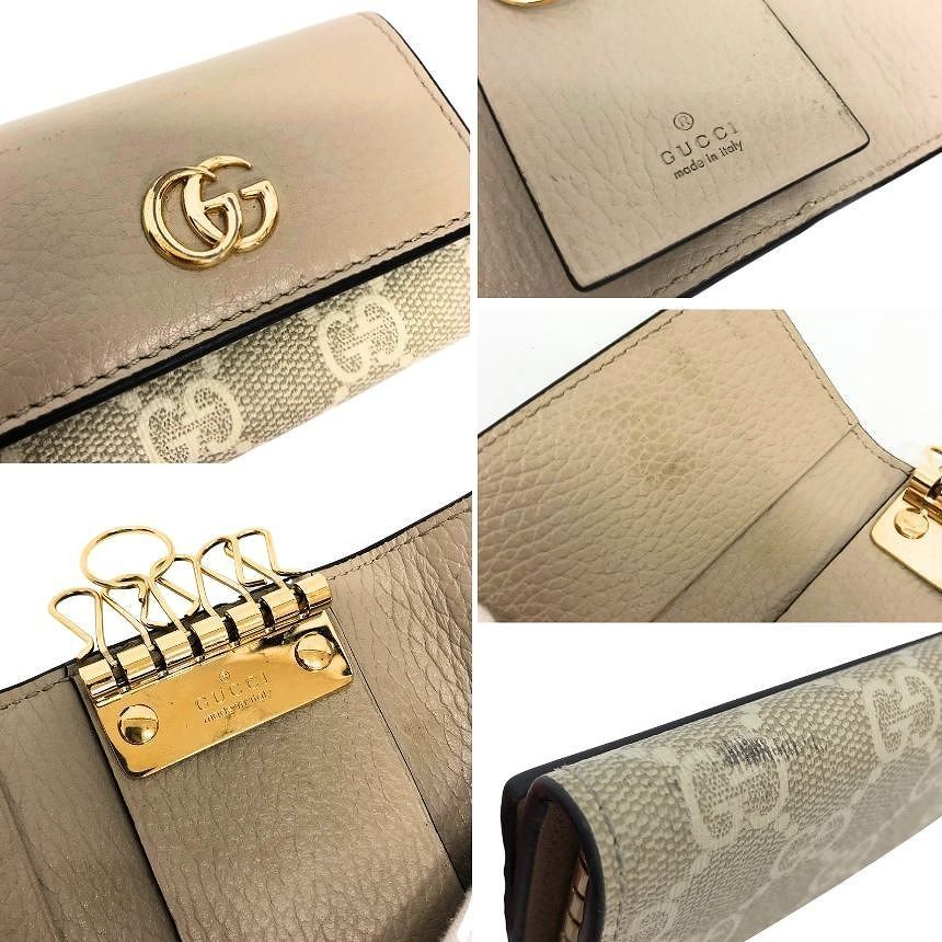 Gucci GG Marmont Key Case Beige Key Holder — view 3
