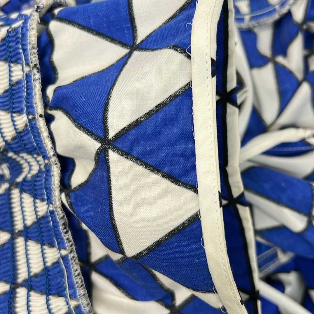 Prada Dress 38 S Blue White Black Short Sleeve Knee Length — view 8
