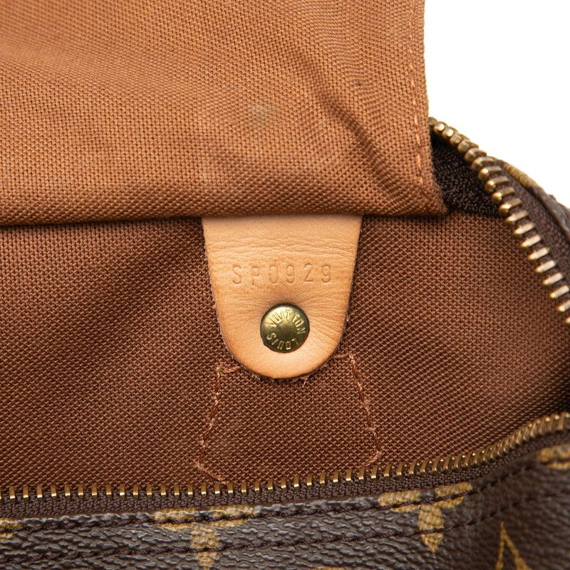 Louis Vuitton Monogram Speedy 30 Mini Boston Bag Brown Leather — view 6