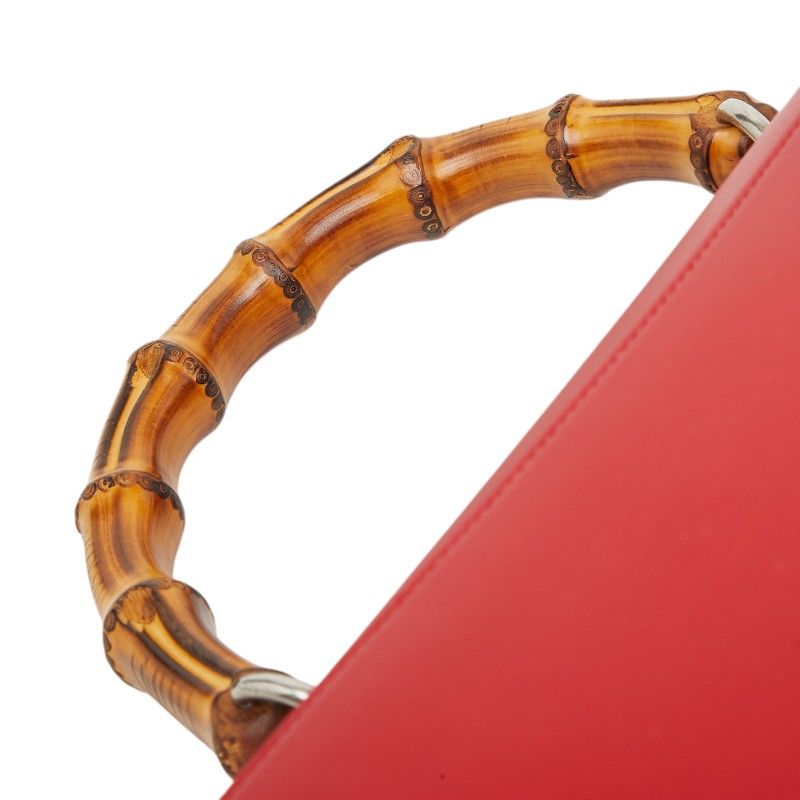 Gucci Bamboo Coral Snake Lilith 2-Way Shoulder Bag Red Leather — view 8
