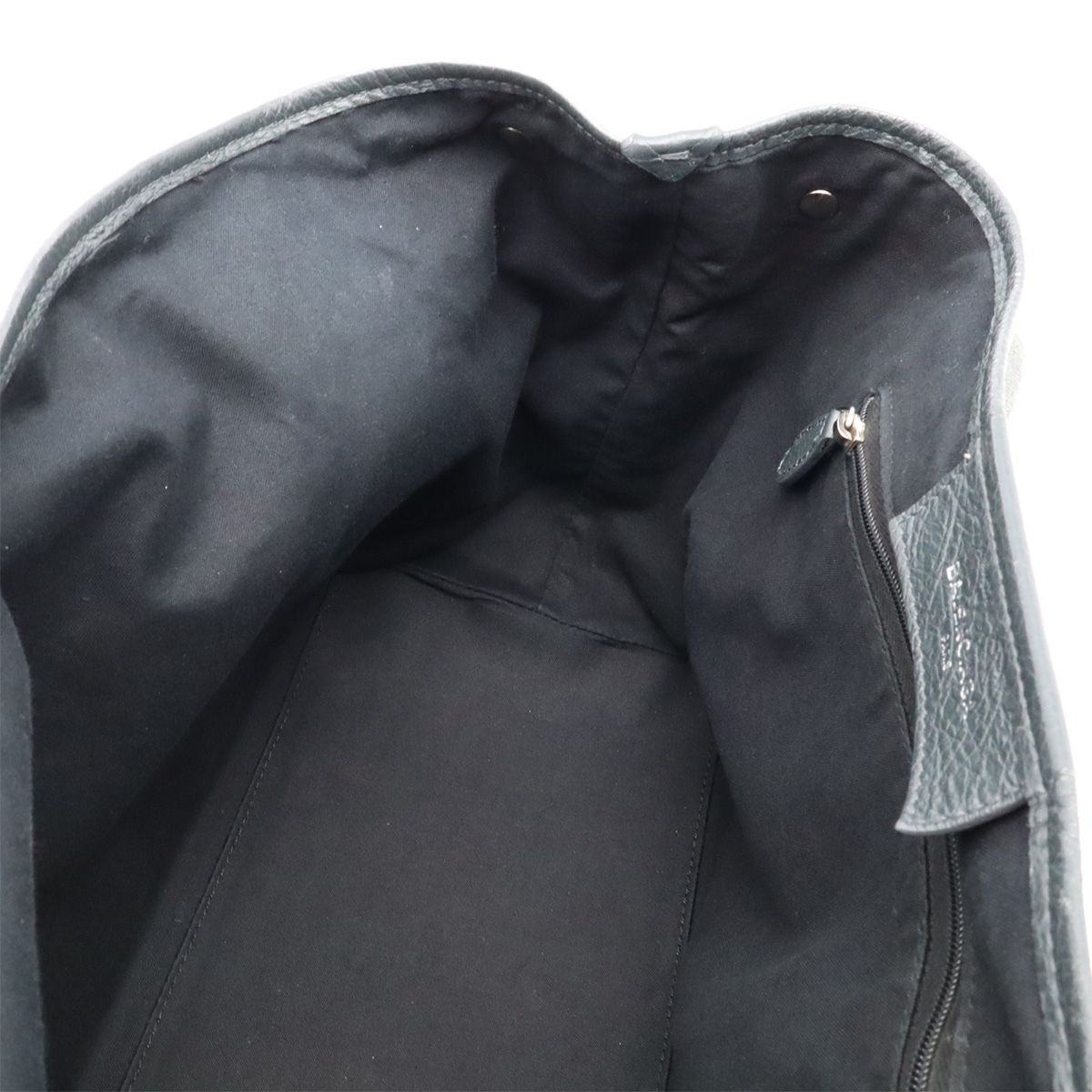 Balenciaga Exclusive Line Navy Cabas S Logo Tote Leather Gray — view 8