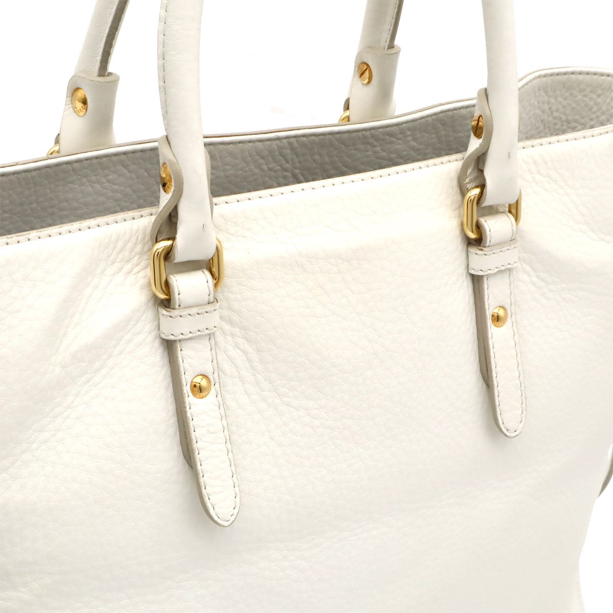 Versace Medusa Tote 2-Way Shoulder Bag White Gold — view 8