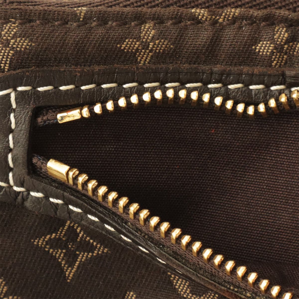 Louis Vuitton Monogram Mini Lin Mini Pochette Soir Pouch Ebene Brown — view 7