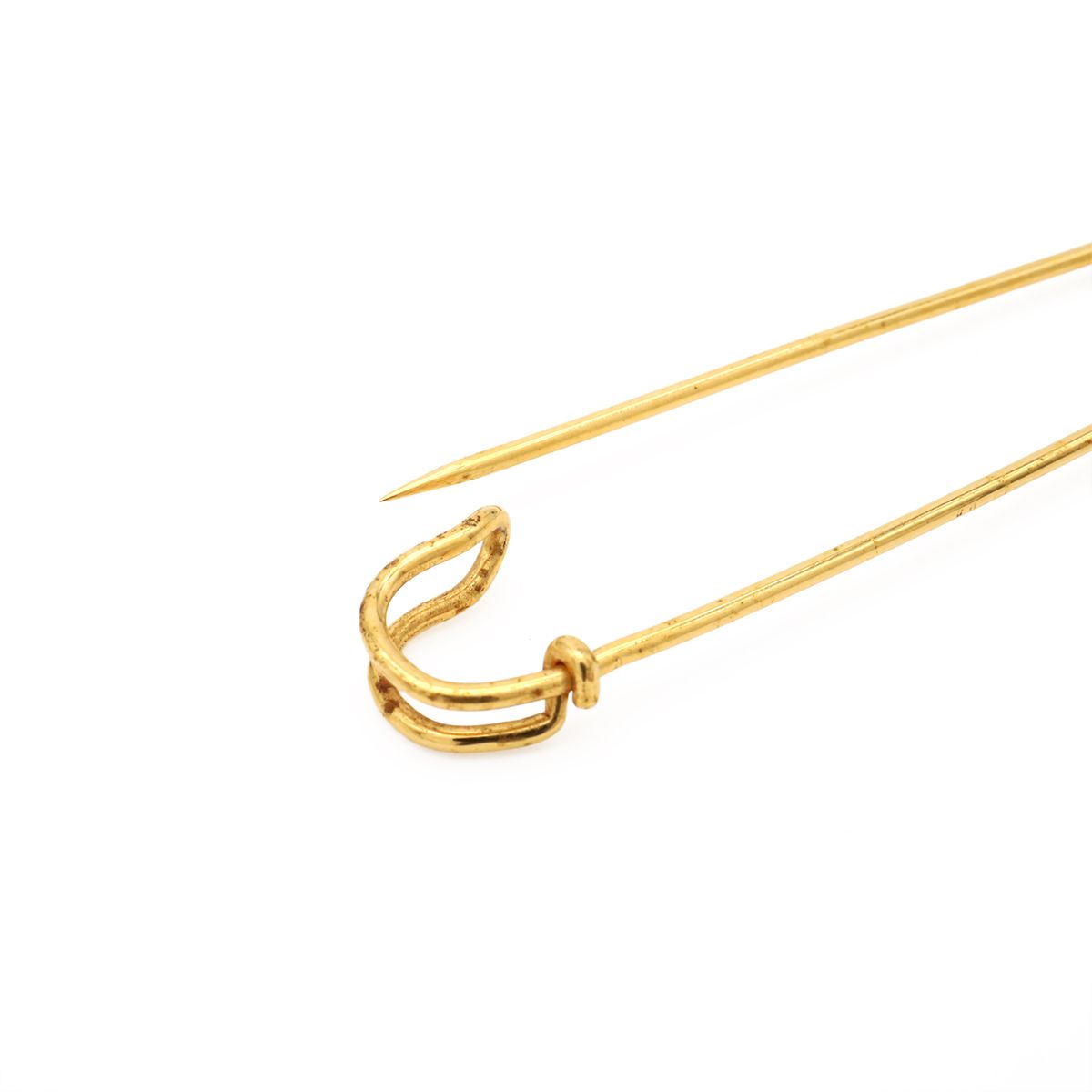 Hermes Sellier Quilt Pin Brooch Gold Plated — view 4