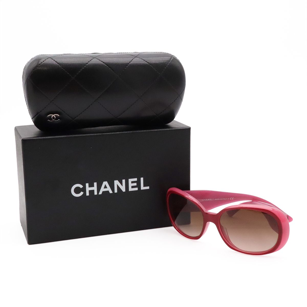 Chanel Camellia CC Logo Sunglasses Eyewear Round — view 7