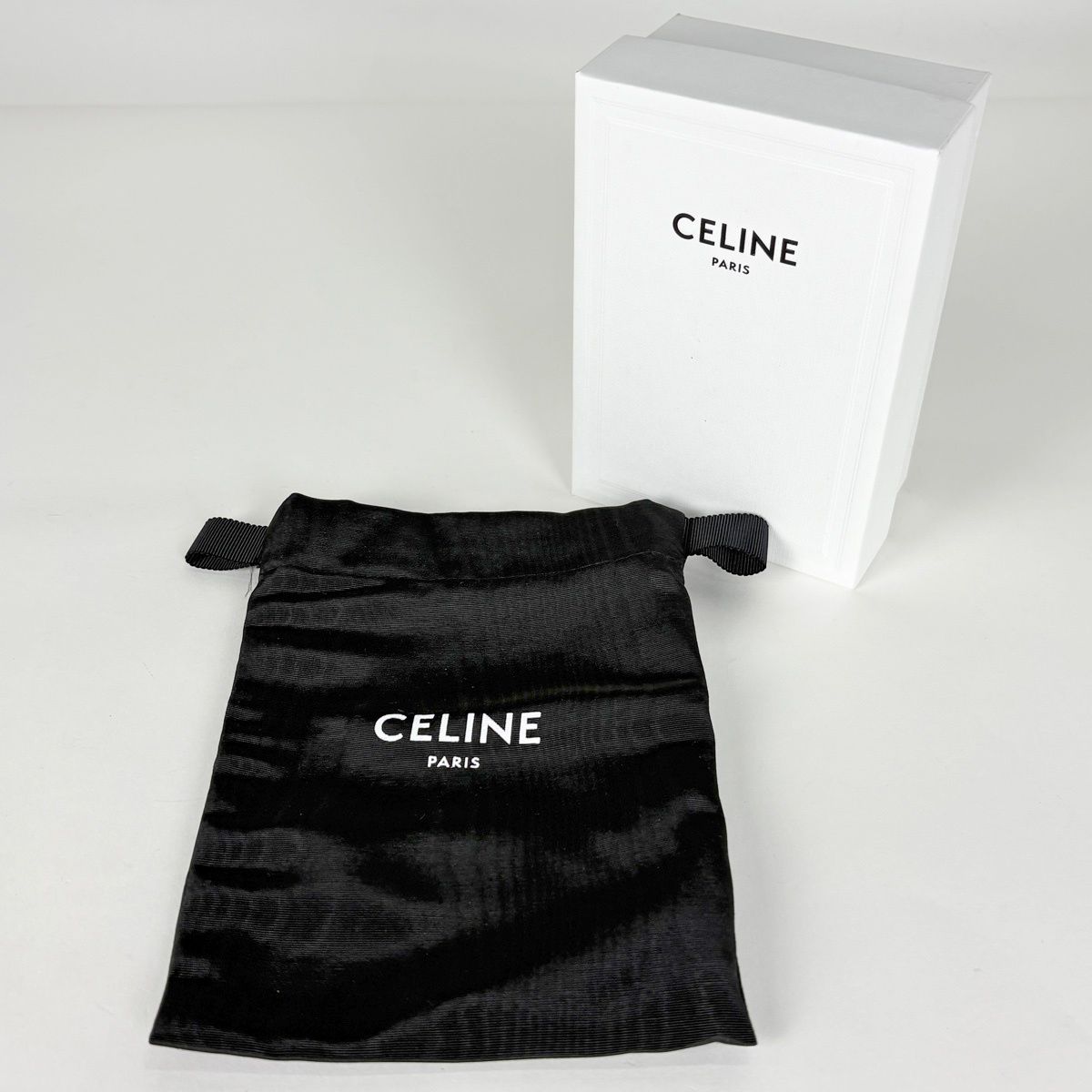 Celine Trifold Wallet Triomphe Mini Black Brown — view 8