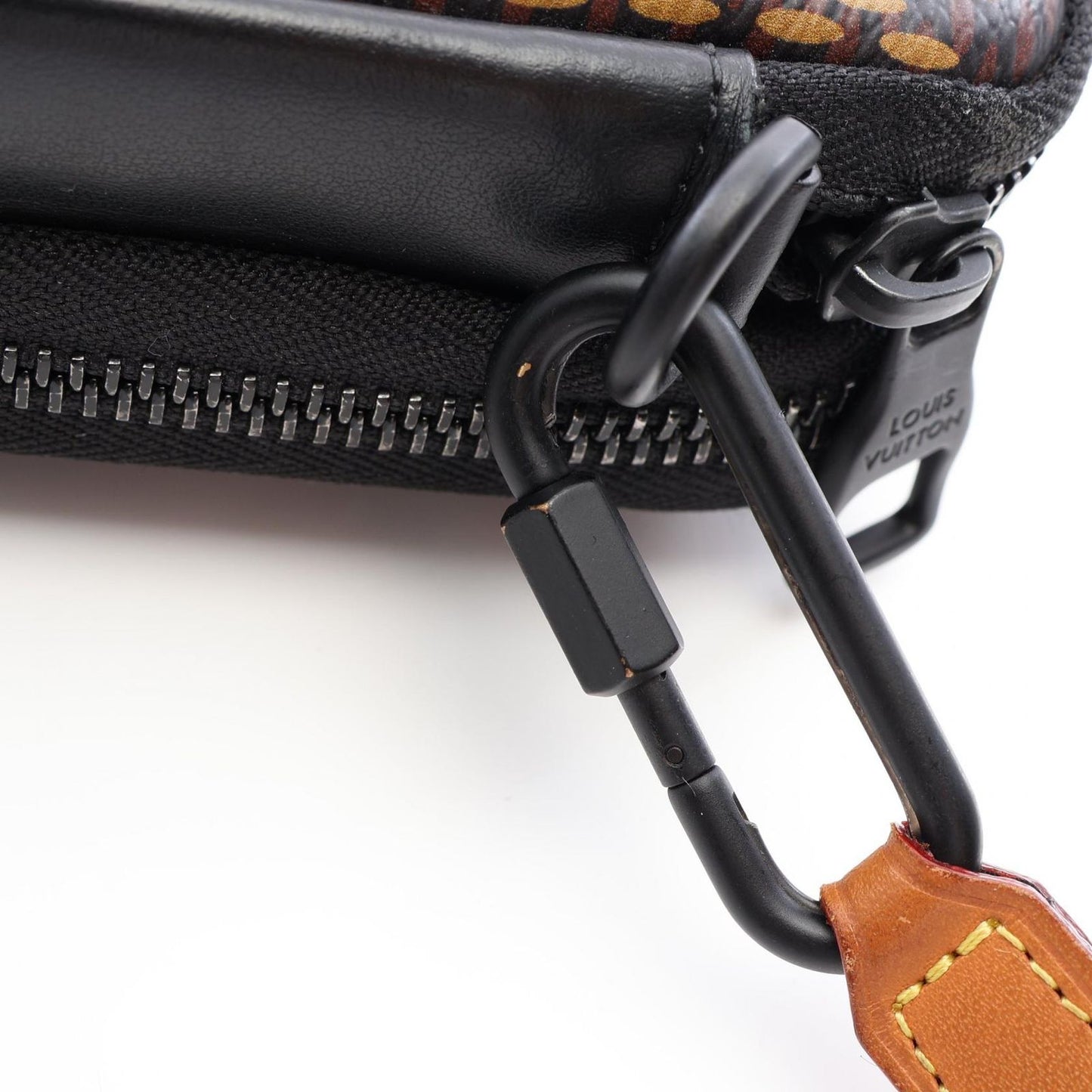 Louis Vuitton Shoulder Bag Double Phone Pouch Canvas Leather — view 8