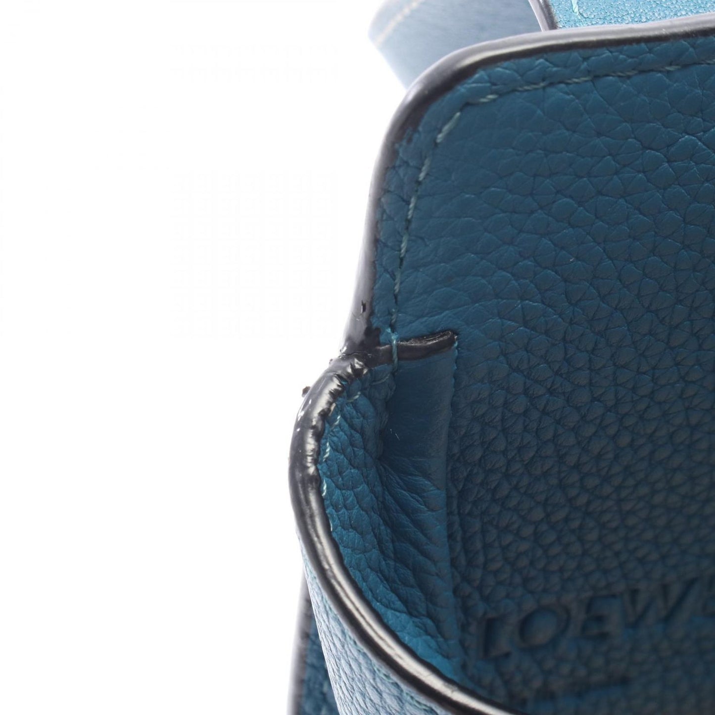 Loewe Handbag Hammock Drawstring Bag Small 2-Way Turquoise Blue Leather — view 7