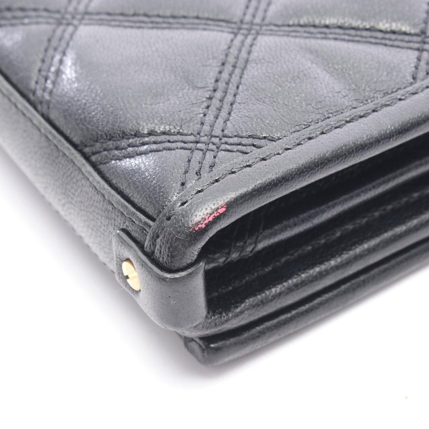 Saint Laurent Paris Shoulder Bag Becky Black Leather Chain Wallet — view 8