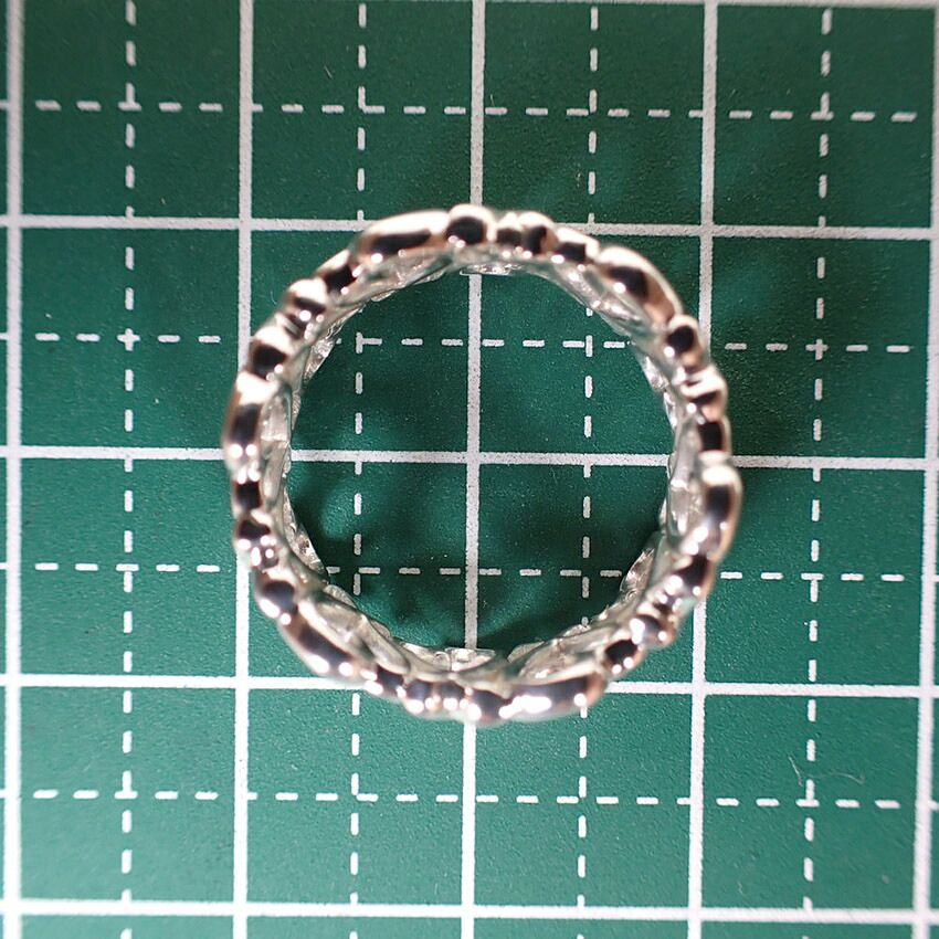 Tiffany & Co 925 Full Eternity Loving Heart No 9 Ring — view 8