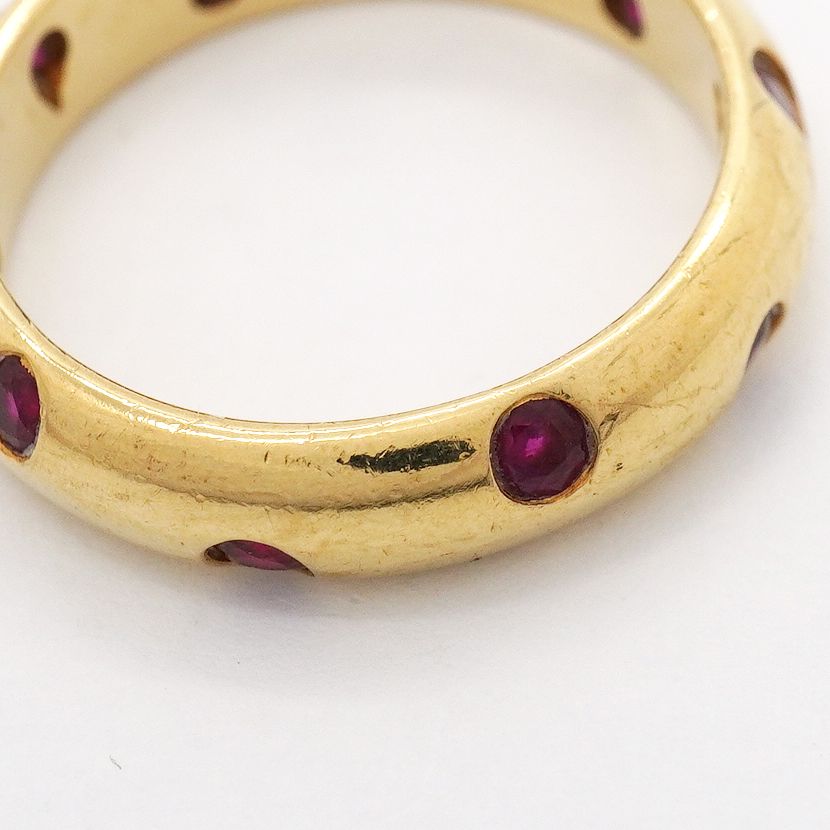 Tiffany & Co Ring Dots 18K Yellow Gold Ruby — view 7