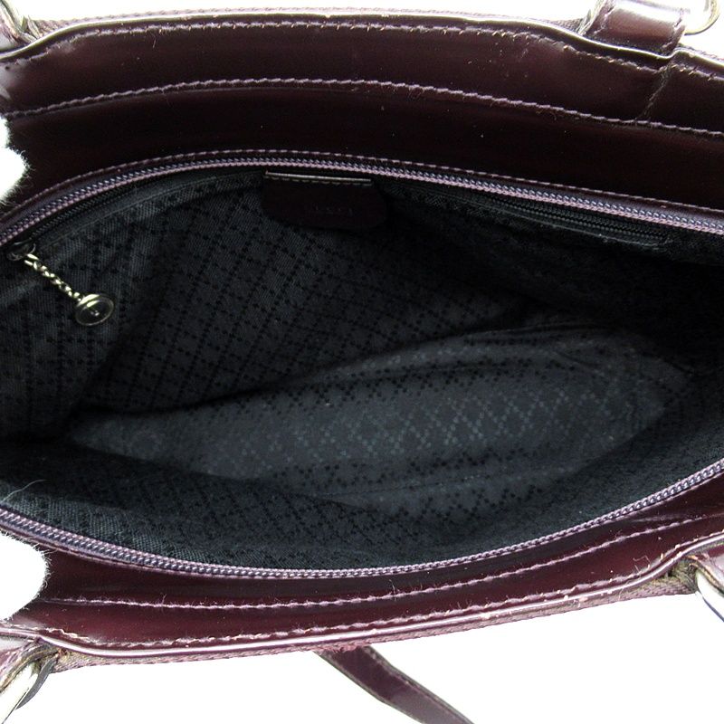 Gucci Bamboo 2-Way Handbag Canvas Leather Brown — view 7