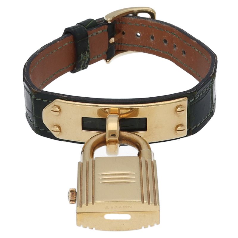 Hermes Kelly Watch Leather Champagne — view 5