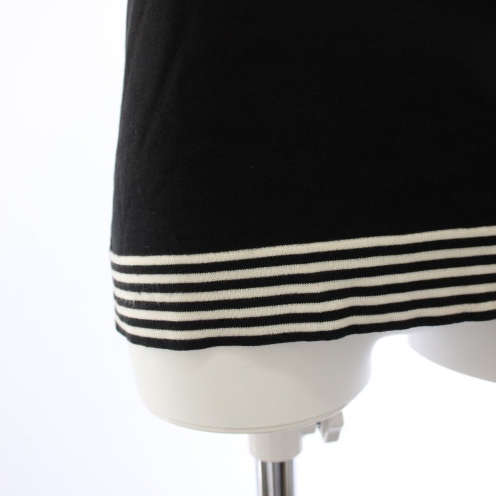 Chanel CC Logo Knit Top Short Sleeve 38 Black Sweater — view 7