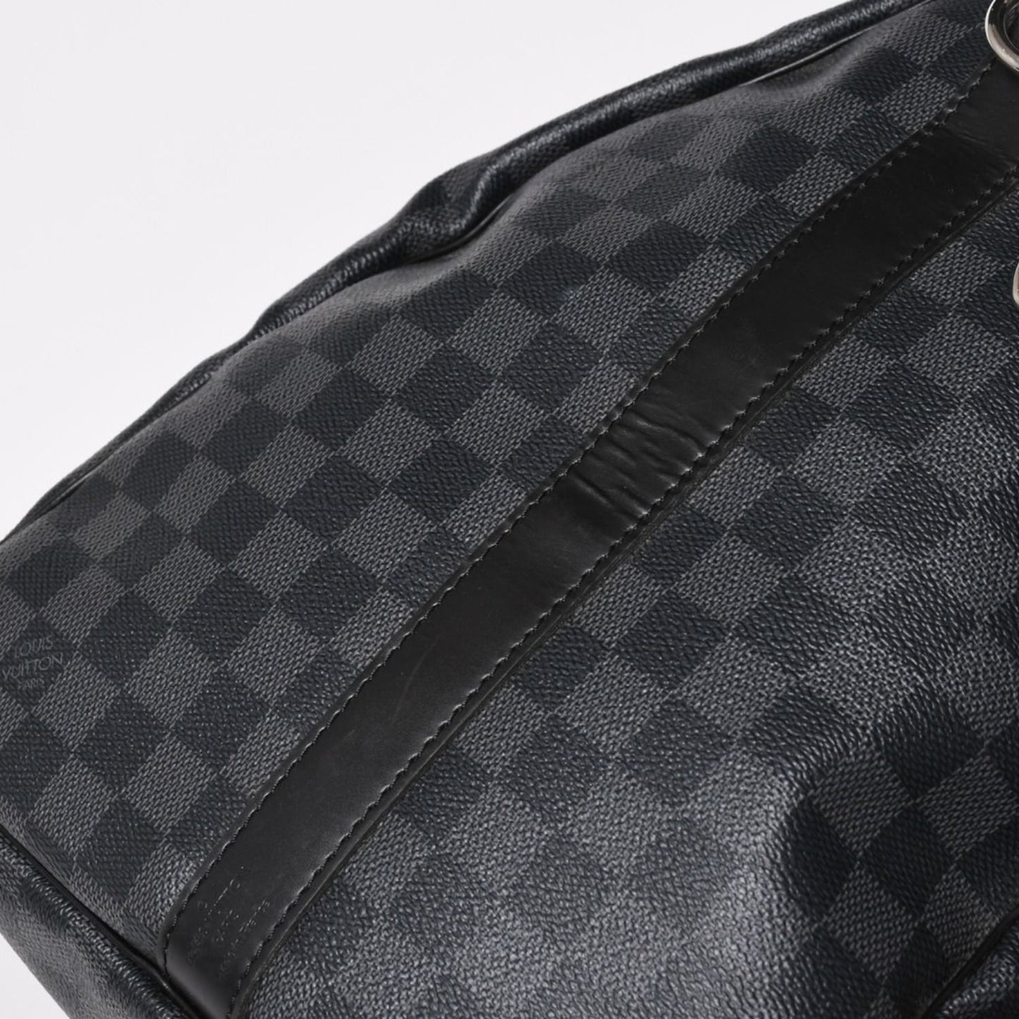 Louis Vuitton Keepall Bandouliere 55 Boston Bag Damier Graphite Black — view 8
