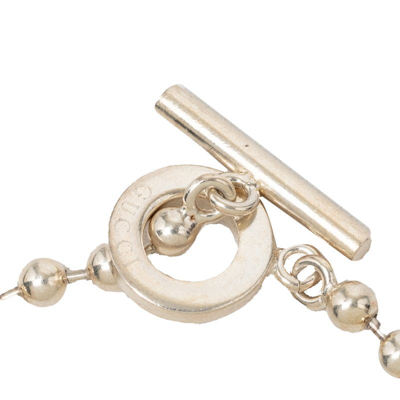 Gucci Logo Ball Chain Bracelet Silver — view 5