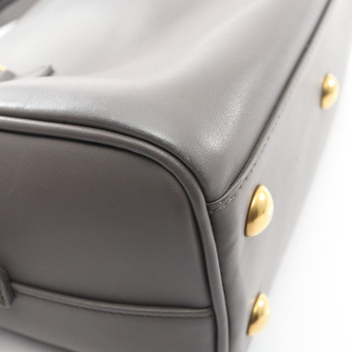 Saint Laurent Paris Handbag Baby Duffle 2-Way Gray Leather Shoulder Bag — view 8