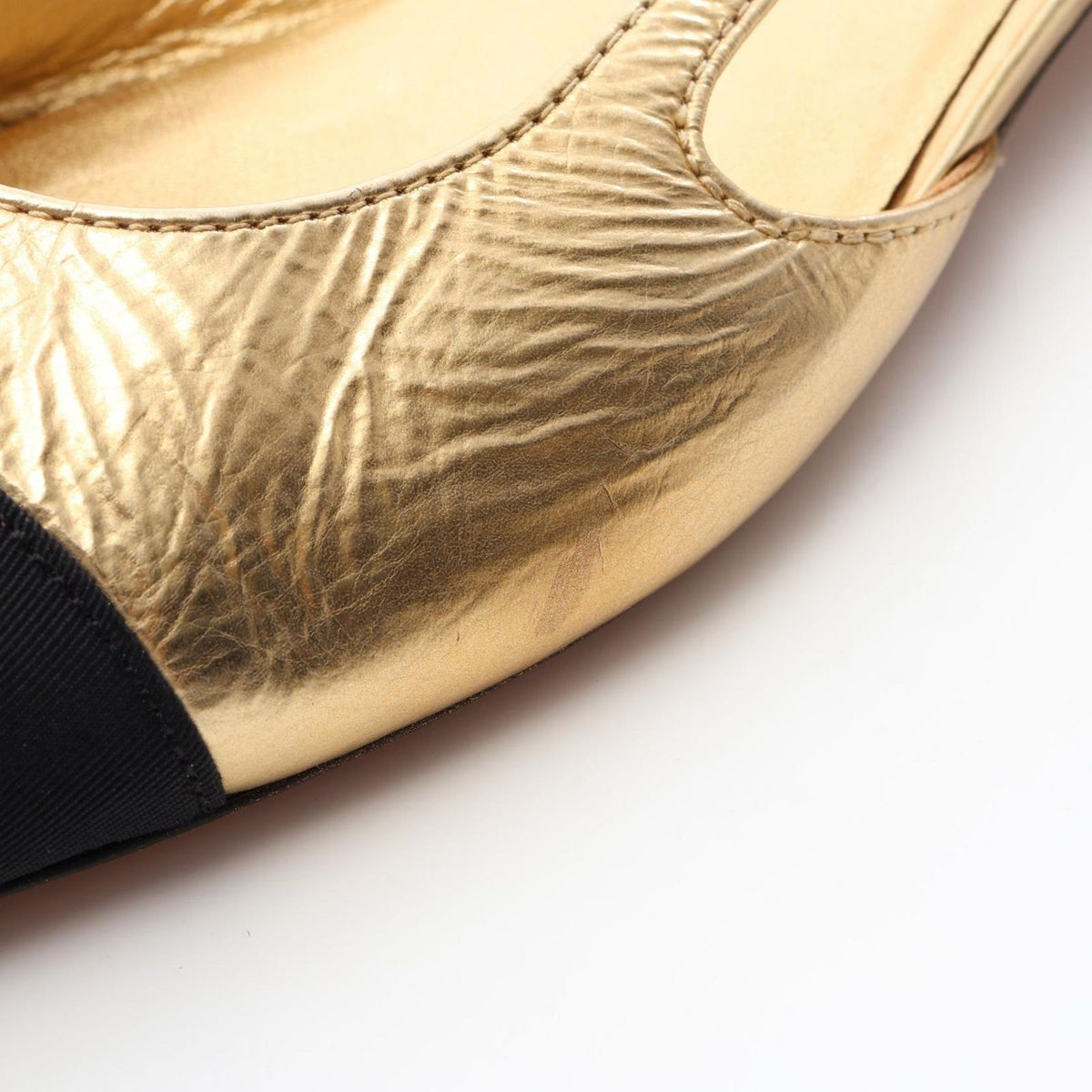 Chanel Pumps CC Logo Slingback Flat Leather Shoes — view 8