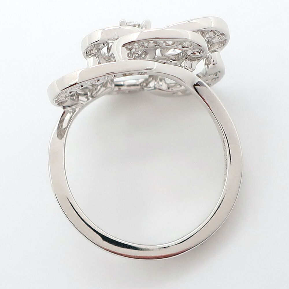 Chanel Ten Ring Camellia Diamond 750 18K White Gold — view 8