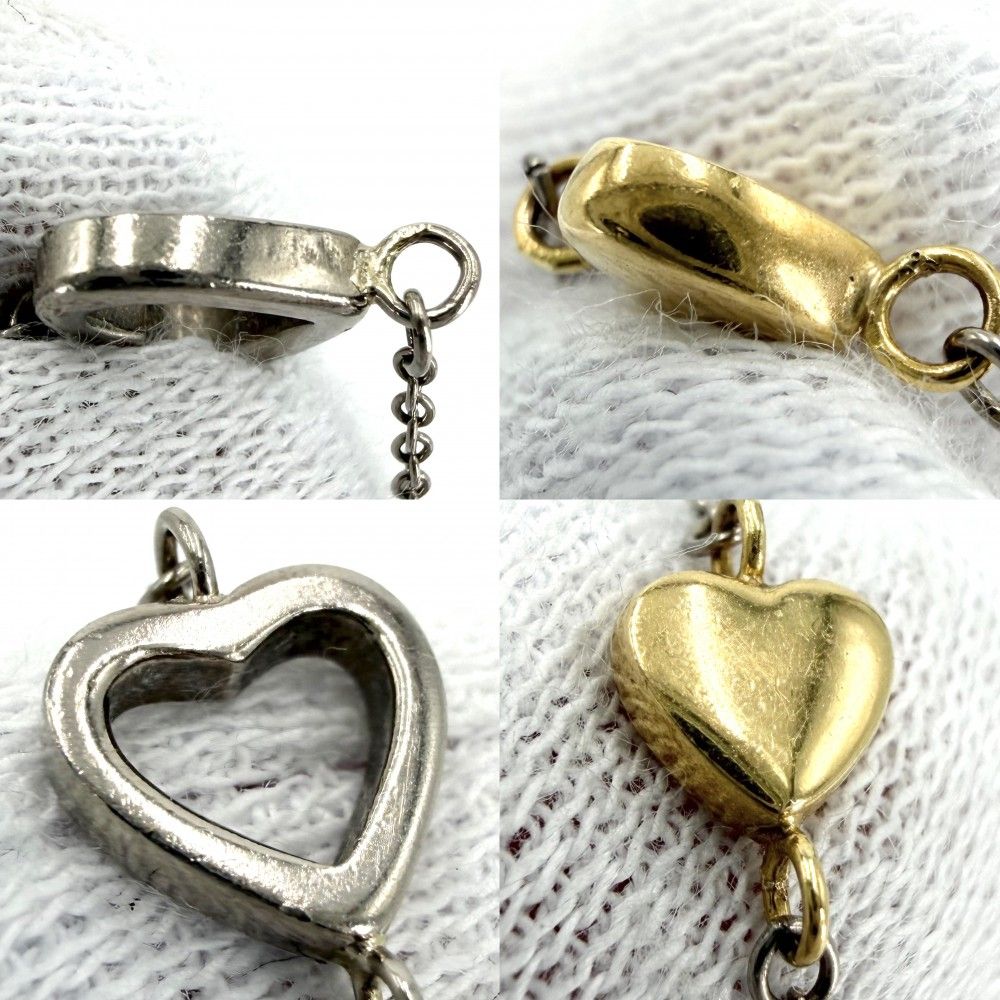 Tiffany & Co Big Bracelet Multi Heart 18K Yellow Gold White Gold — view 4