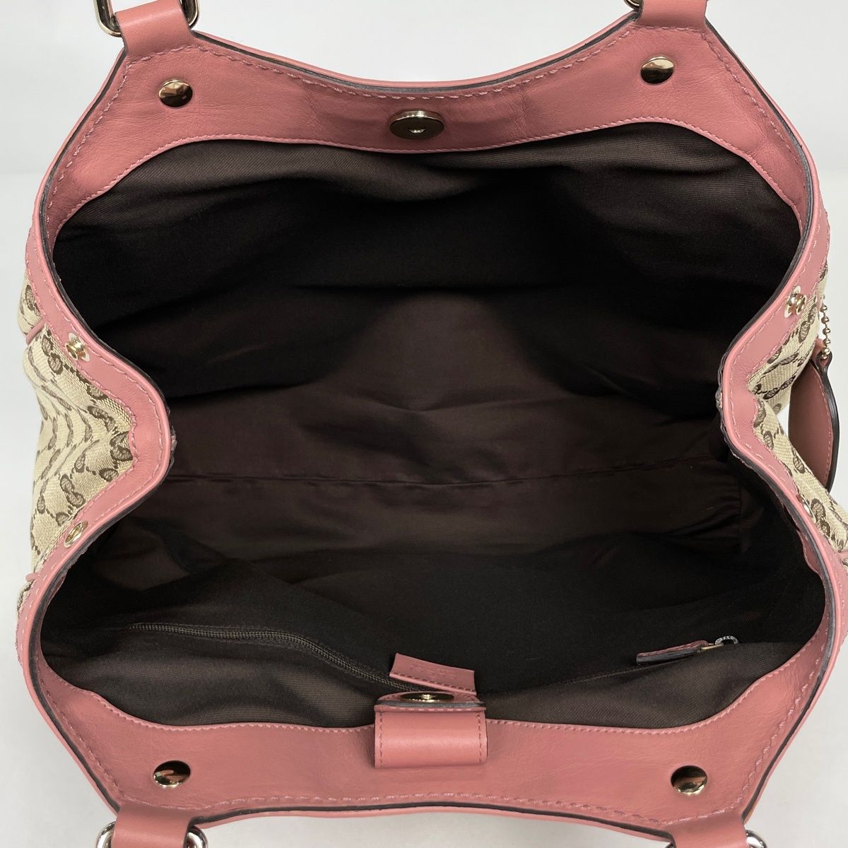 Gucci Handbag Sukey GG Pattern Canvas Beige Pink — view 6
