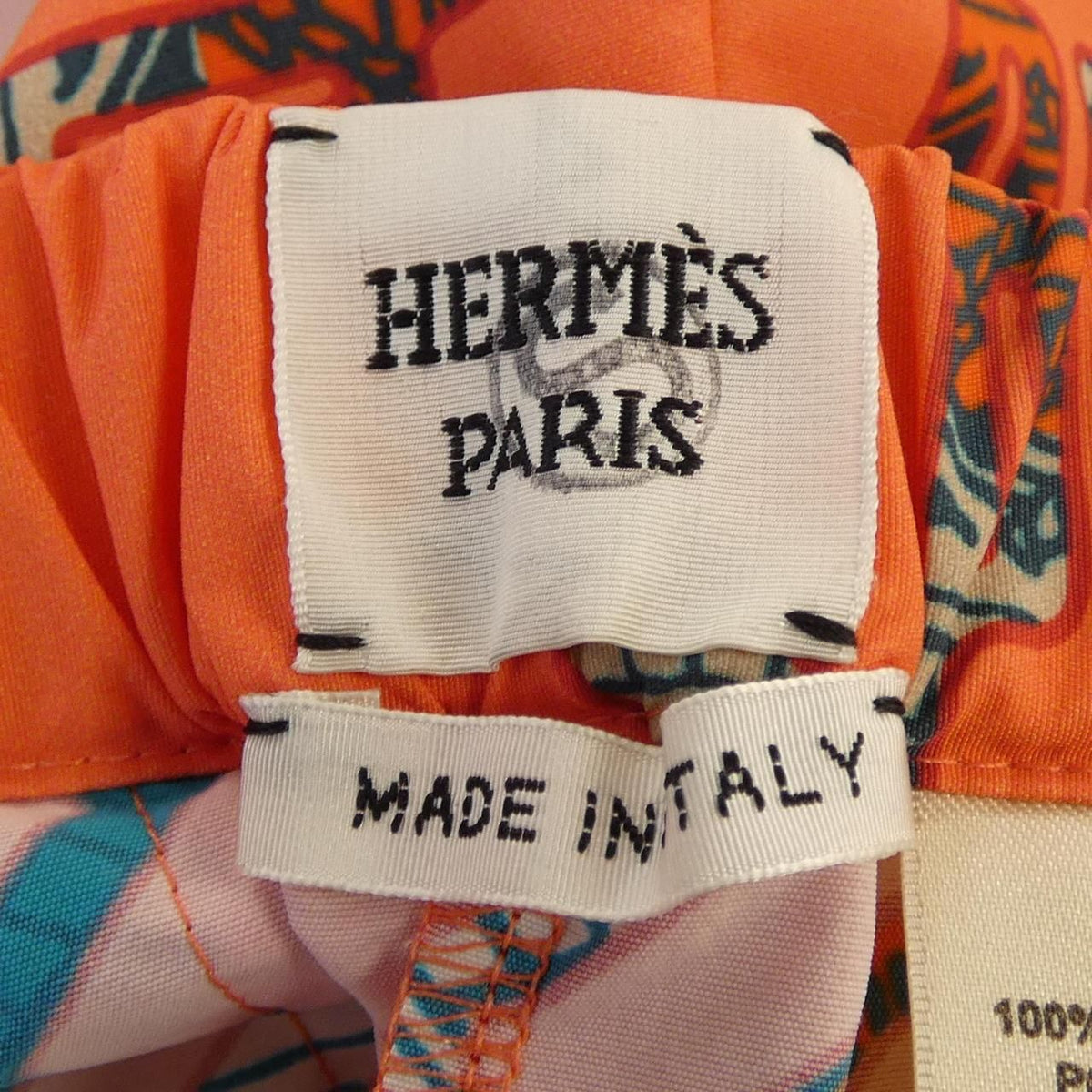 Hermes Tattersall Shorts Orange — view 4
