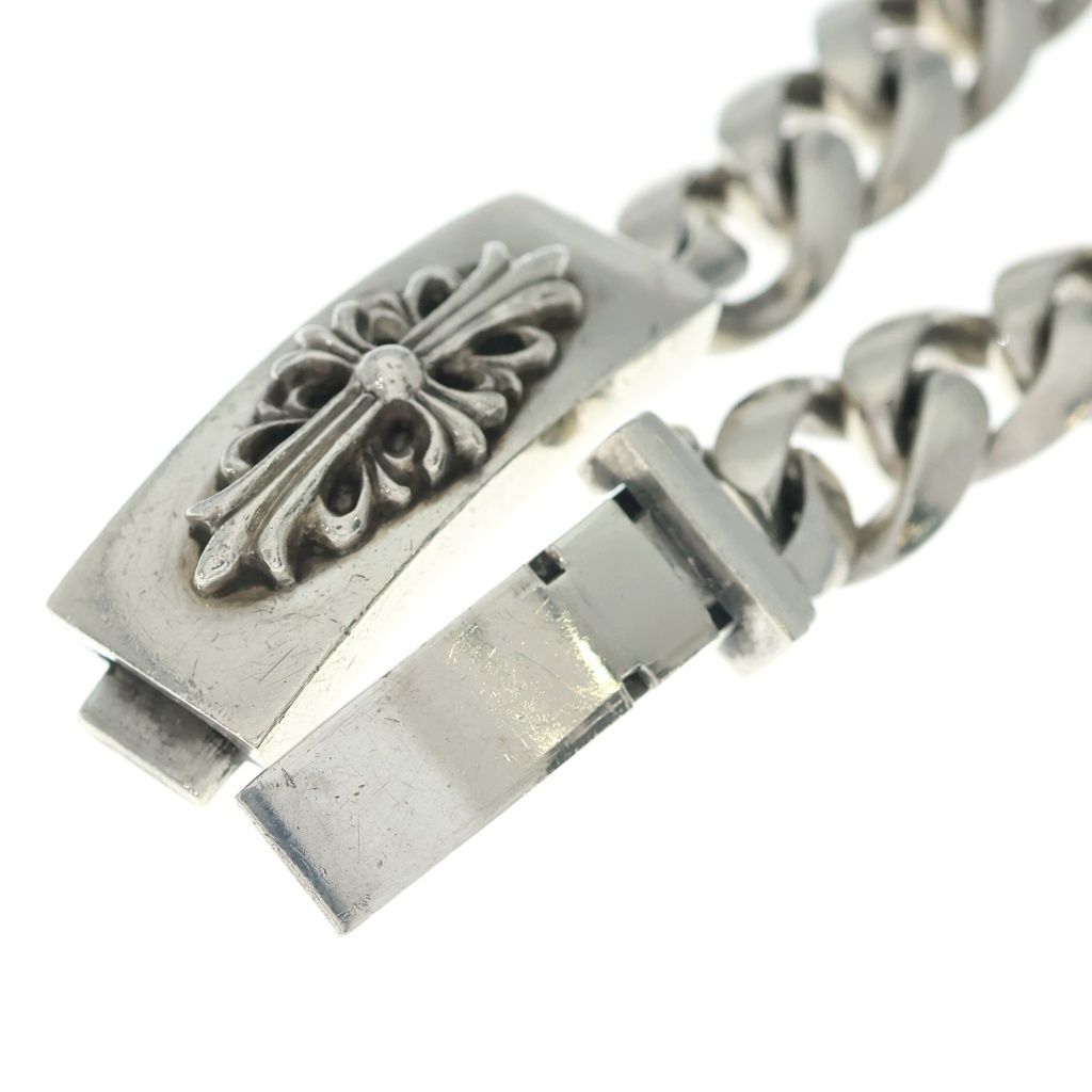 Chrome Hearts ID Floral Cross ID Classic Link Bracelet 13 Silver — view 6
