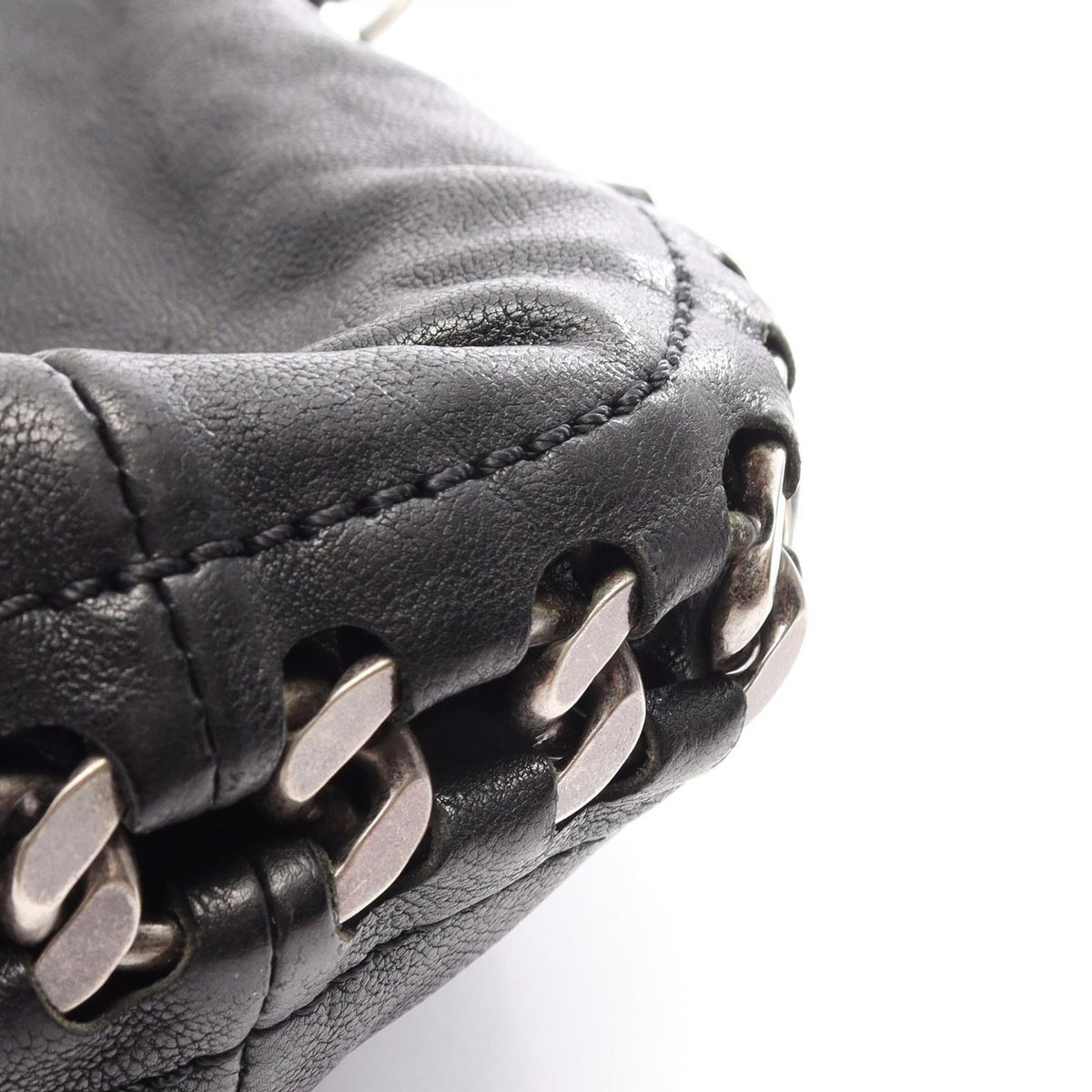 Chanel Shoulder Bag Hobo Black Leather — view 8
