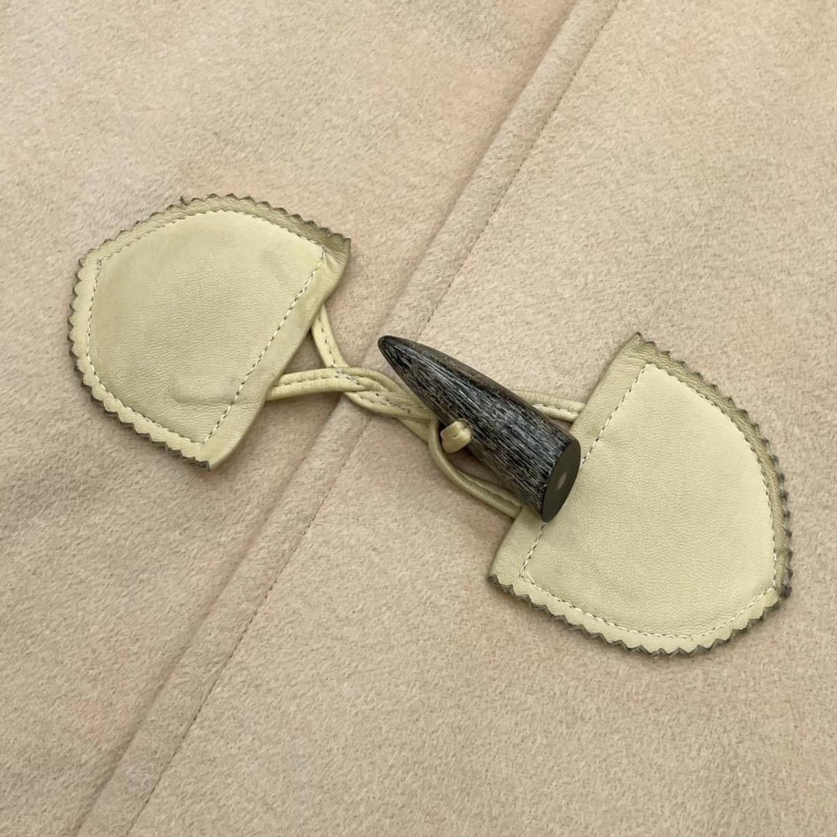 Dior Duffle Coat Fur Hood Logo Embroidery Beige Brown — view 8