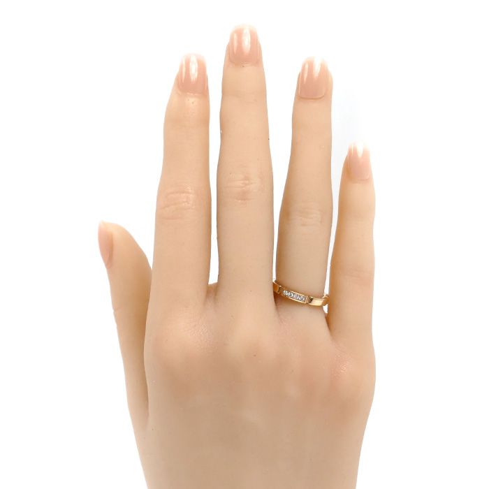Cartier 18K Pink Gold Maillon Panthere Diamond Ring — view 7