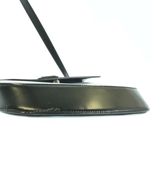 Prada Brushed Leather Shoulder Bag Black — view 8