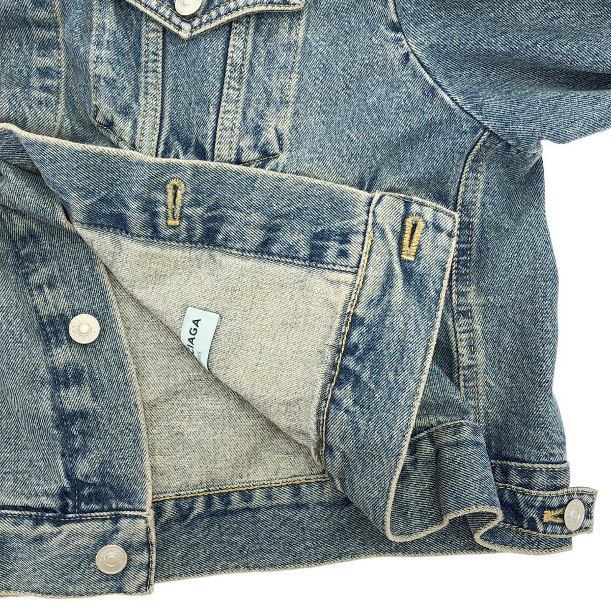 Balenciaga Swing Denim Jacket Indigo Blue 36 — view 6